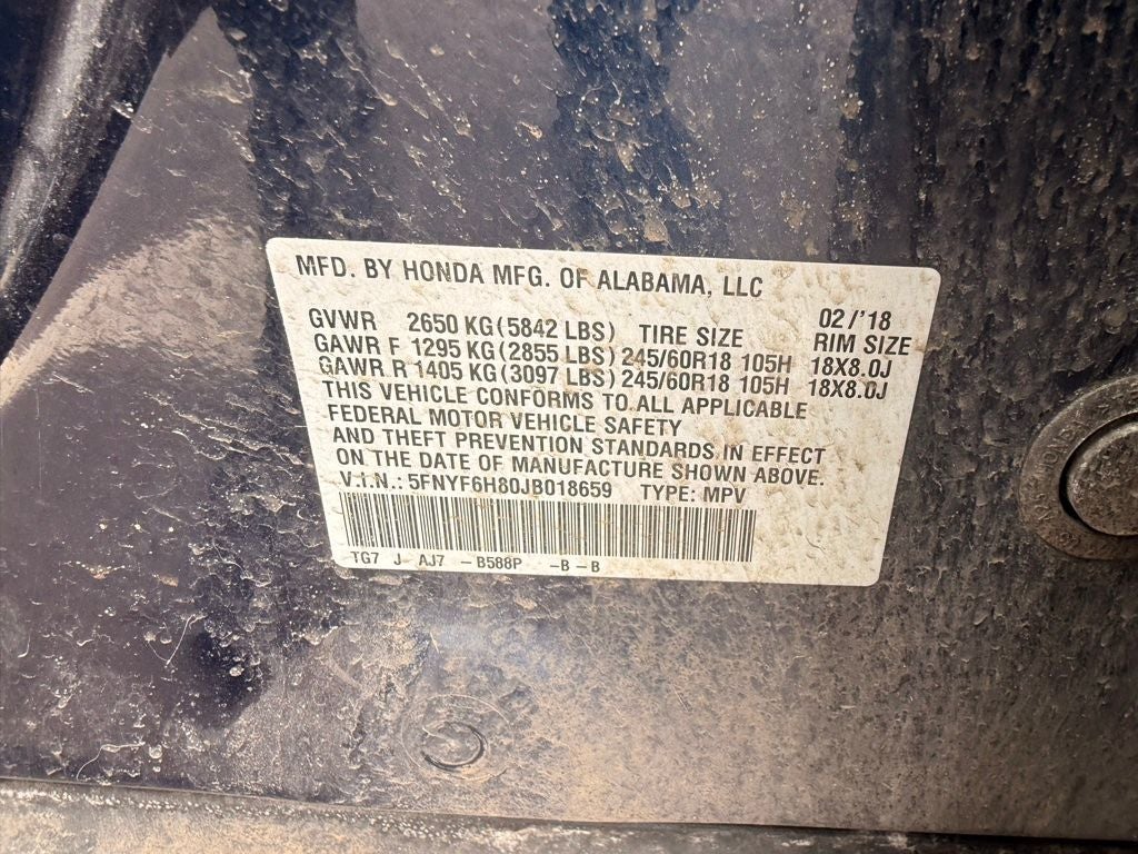 2018 Honda Pilot EX-L w/Rear Entertainment System