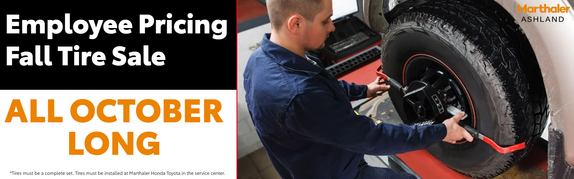 Employee Pricing Fall Tire Sale at Marthaler Toyota Ashland
